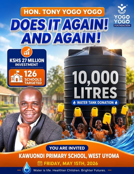 Hon. Tony Yogo Yogo does it again — Kawuondi Primary School
