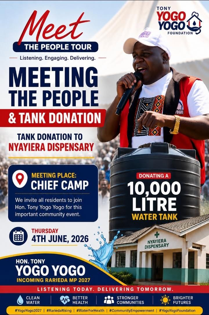 Meet the People Tour — tank donation to Nyayiera Dispensary