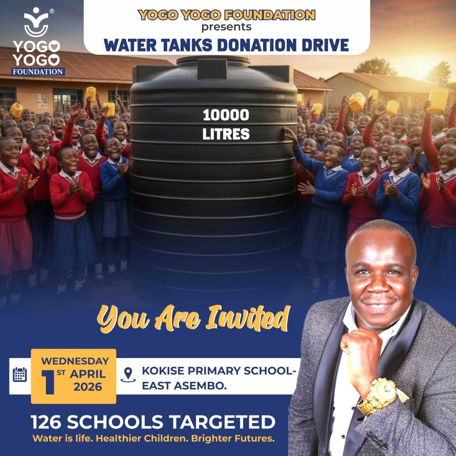 Water Tanks Donation Drive — 126 schools targeted